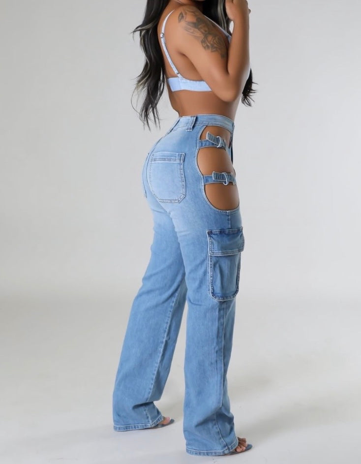 HIPPIE CUTOUT JEANS